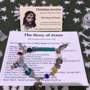 Life of jesus inspirational charm bracelet on sale